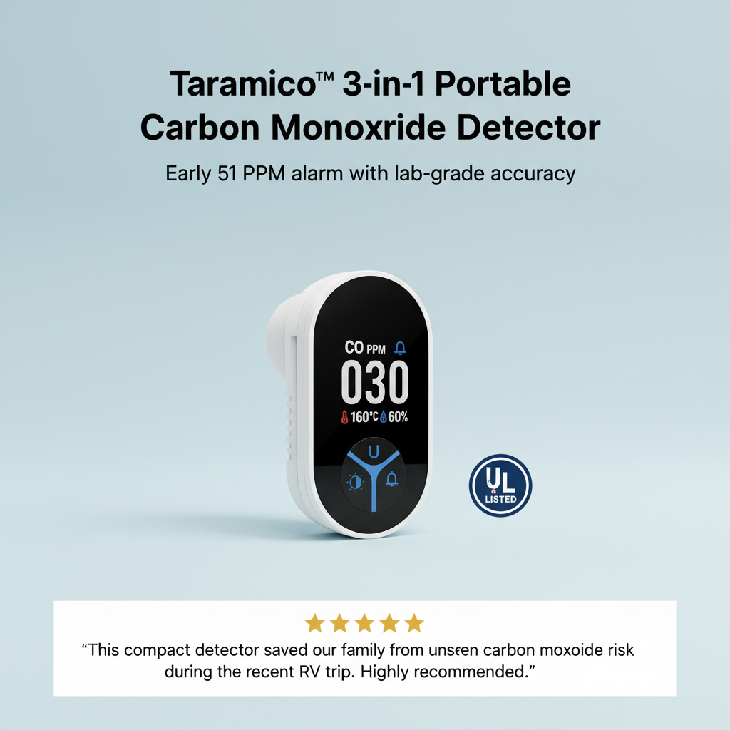 Taramico™ Portable 3 in 1 Carbon Monoxide Detector